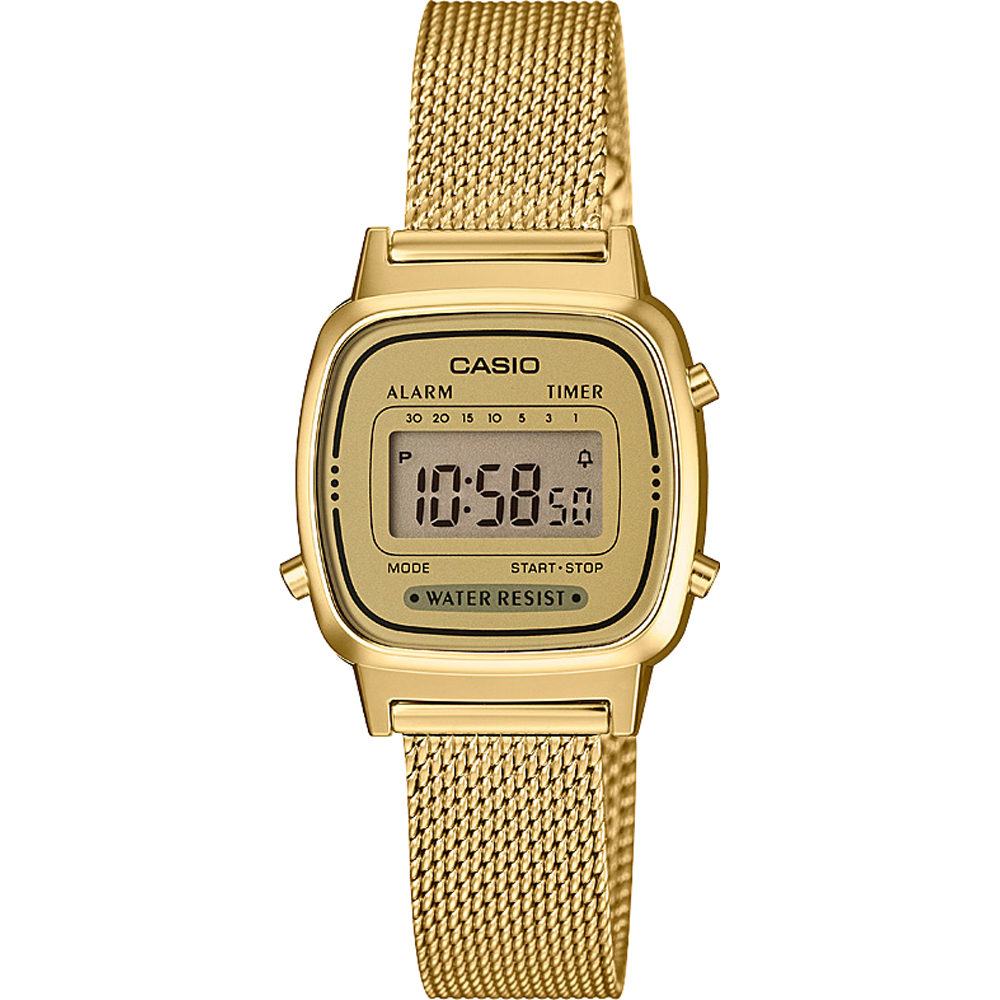 Casio Vintage Armbanduhr digital goldfarben schwarz LA670WEMB-1EF