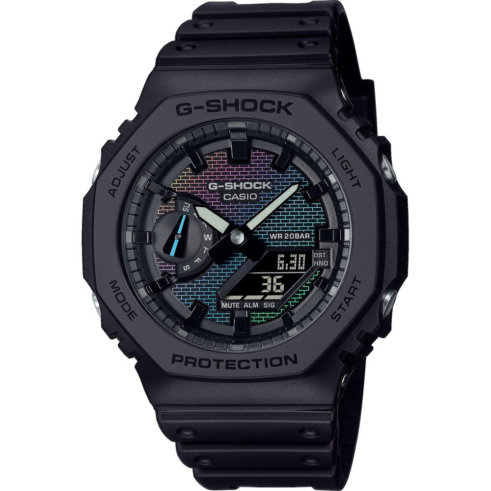 G-Shock Classic Style GA-2100RW-1AER Rainbow Brick Wall Uhr