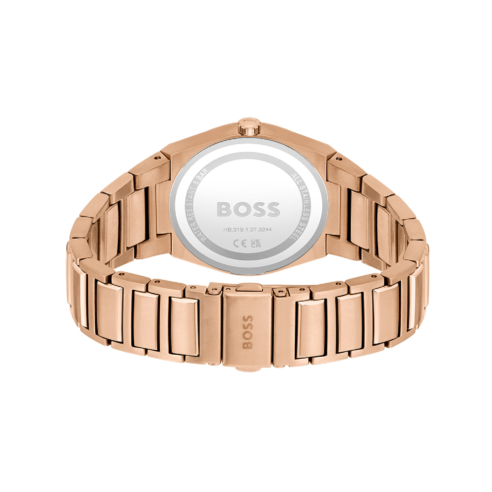 Hugo boss women's deals rose gold watch