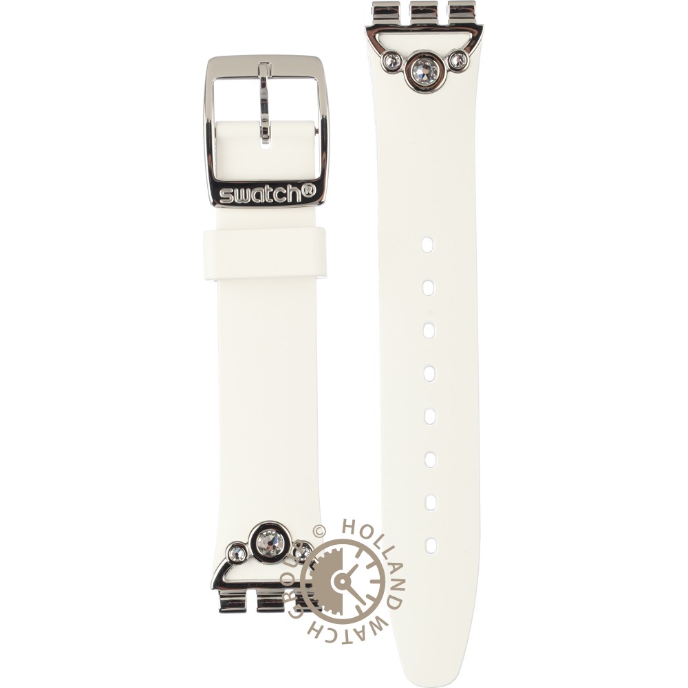 Swatch Irony Medium YL AYLS463 YLS463 Pretty In White Band Offizieller Handler Mastersintime