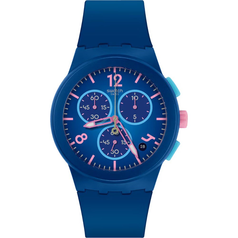 Swatch New Chrono Plastic SUSN420 Blue Heelflip Uhr